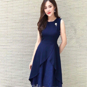 Đầm sát nách phối ren 435962472