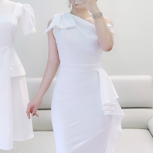 Đầm Body Phối Bèo Lệch Vai LZ707758969
