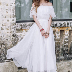 Đầm Dự Tiệc Trễ Vai LZ464352353