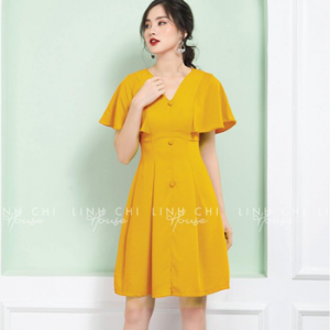 Đầm Nữ Xòe Cổ V Cánh Tiên LZ485896088