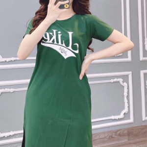 Đầm Suông Xẻ Tà Thun Thái LZ788184564