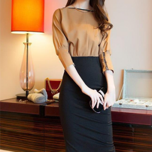 Đầm Tay Lửng Style Hàn Quốc LZ393604089