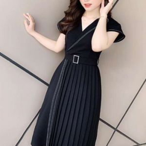 Đầm Xếp Li Cổ Chéo LZ483818343