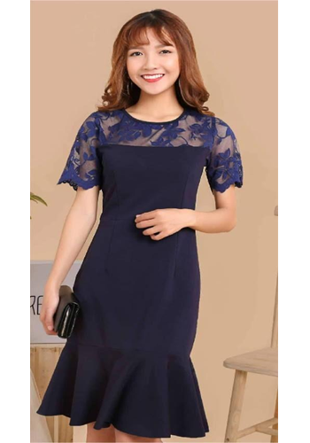 Đầm Body Đuôi Cá Phối Ren LZ312705424