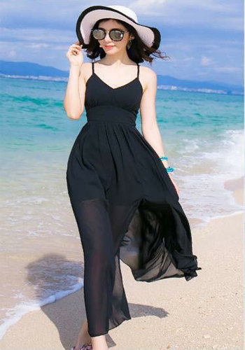 Đầm Maxi Voan 2 Dây Xẻ Đùi LZ376472368